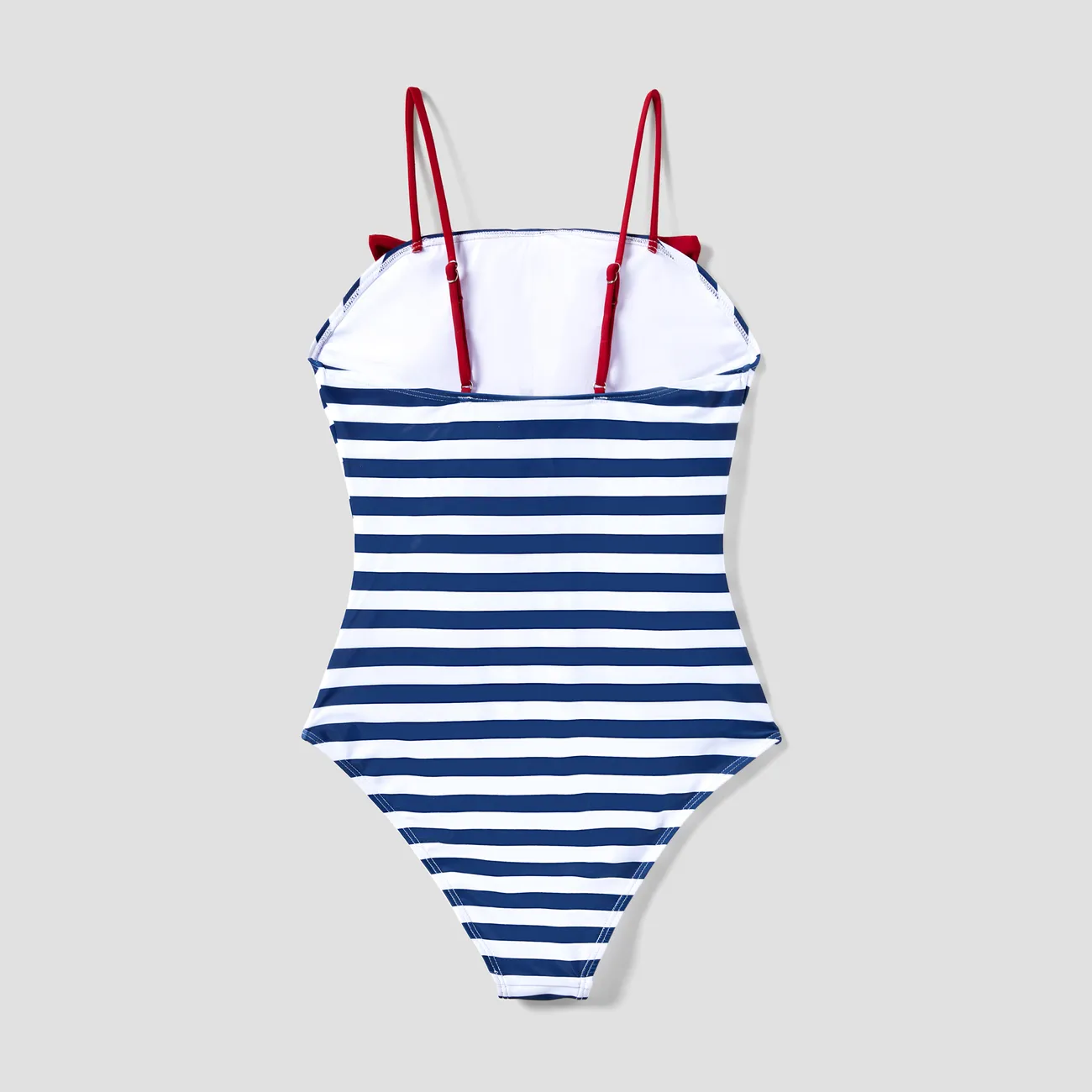 ملابس السباحة إطلالة العائلة للجنسين توب بحمالات خطوط متعدد الألوان big image 1