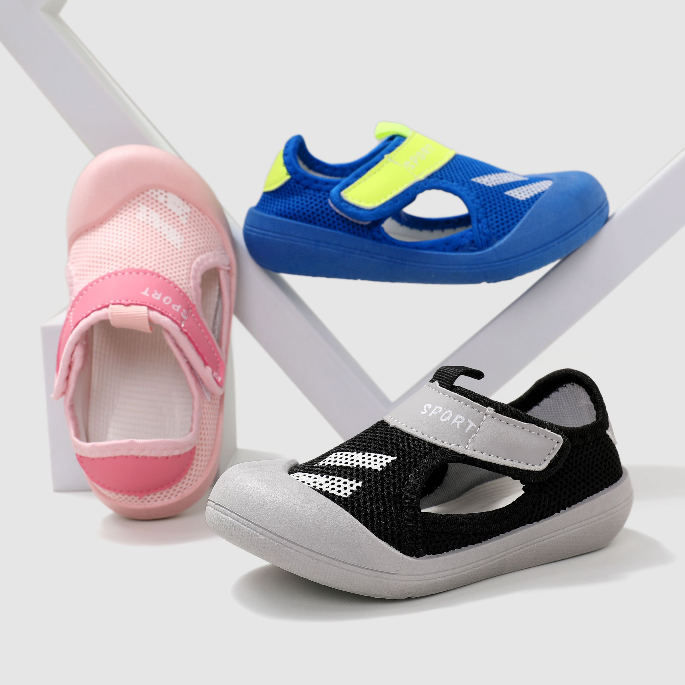 

Toddler/Kids Girl/Boy Casual Sporty Solid Fiber Mesh Velcro Shoes