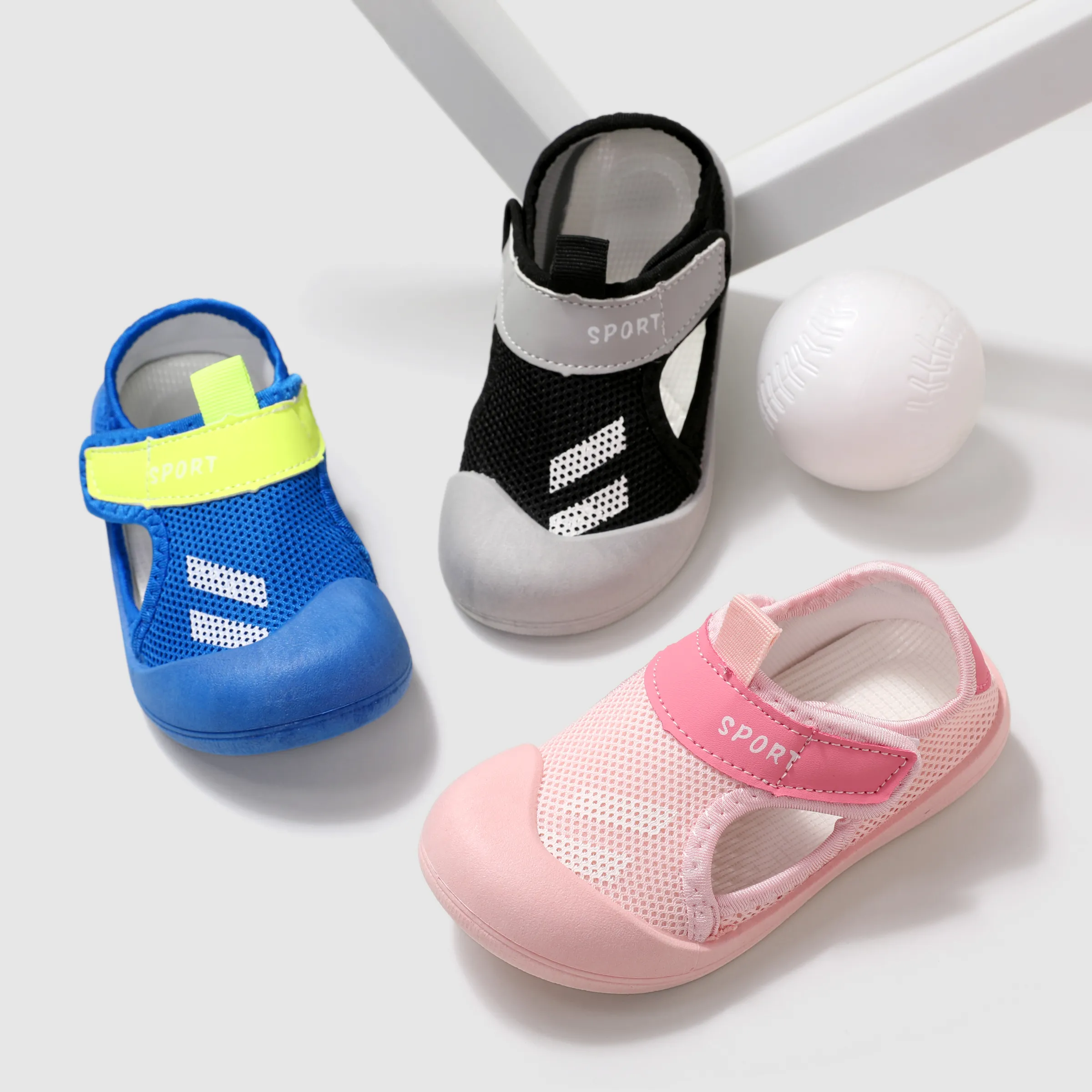 

Toddler/Kids Girl/Boy Casual Sporty Solid Fiber Mesh Velcro Shoes