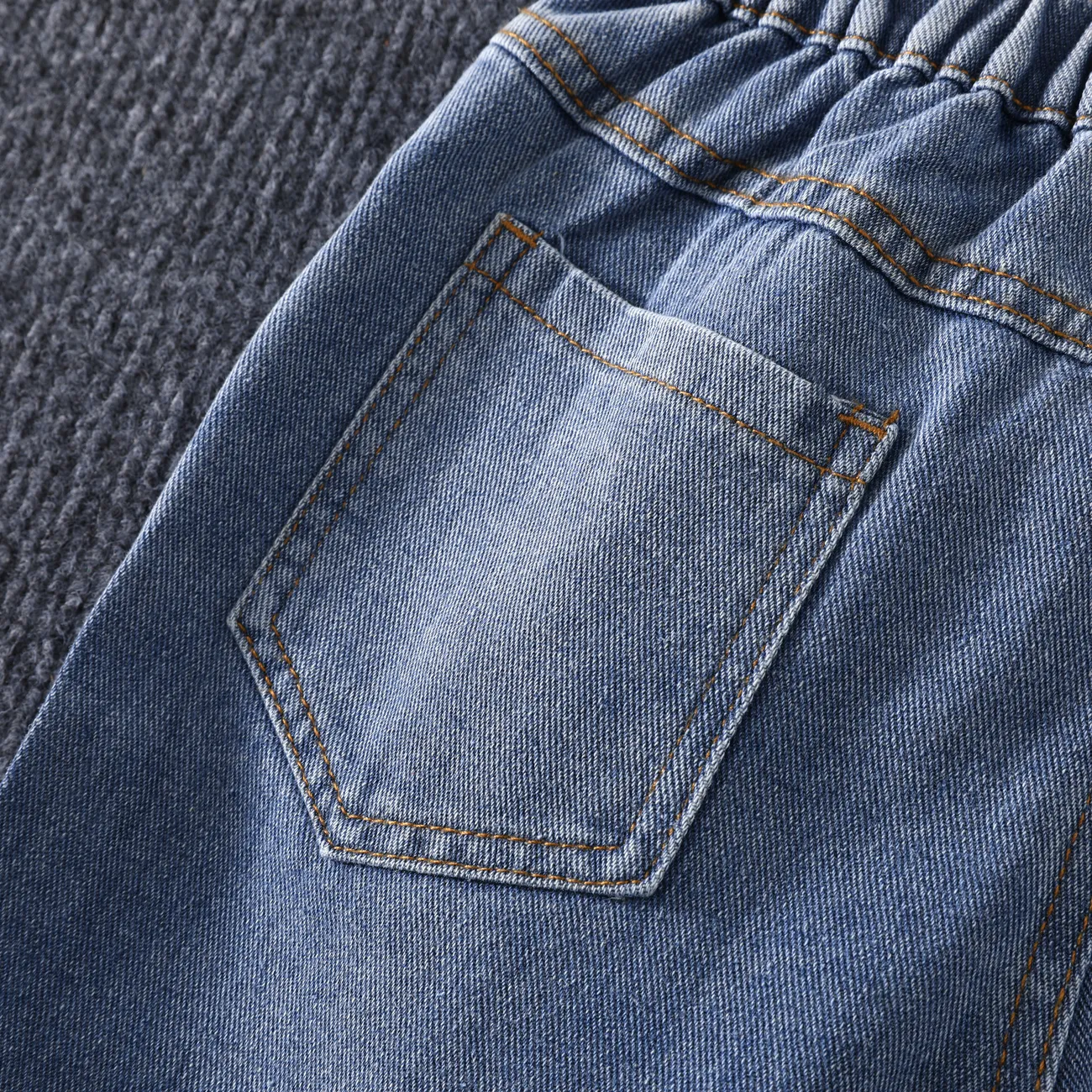 Kinder Jungen Unifarben Jeans blau big image 1