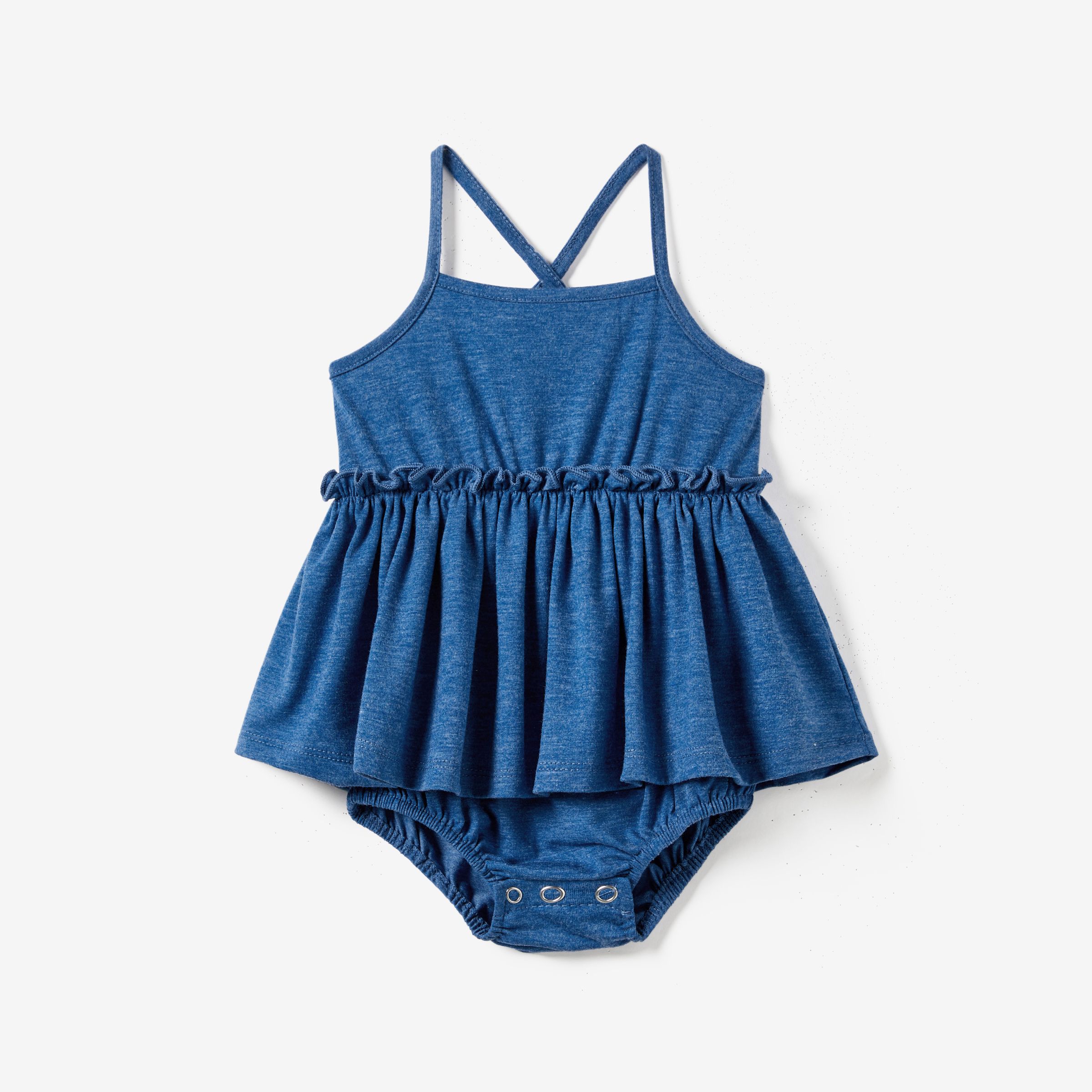 Family Matching Stripe Sleeveless T-shirt And Cami A-line Belted Dress