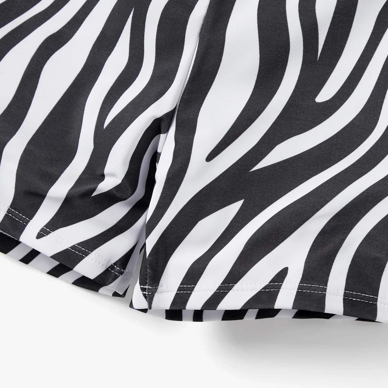 Look de família Riscas de zebra Conjuntos de roupa para a família Fato de banho Preto/Branco big image 1