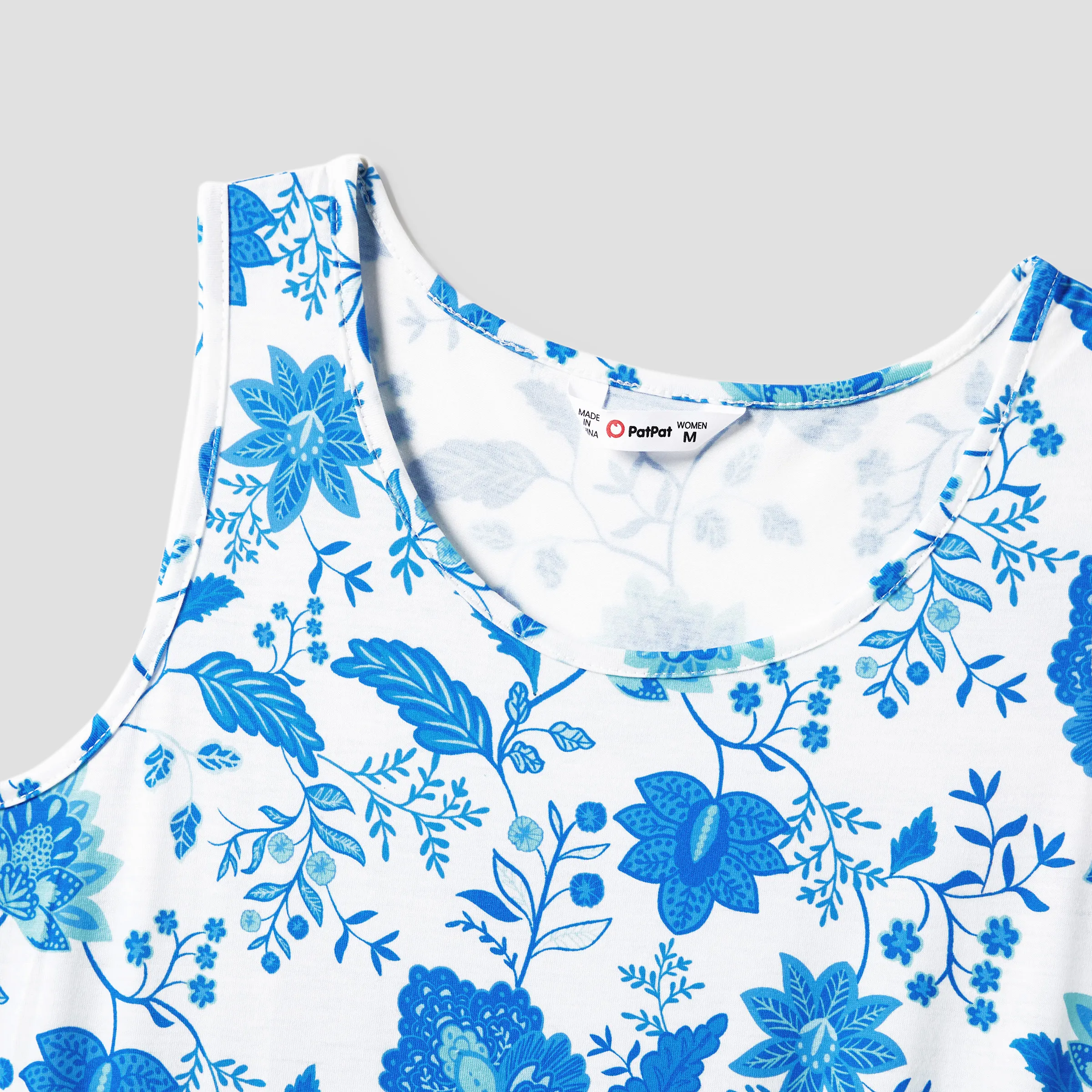 Family Matching Color Block Tee and Floral Tassel Trim Tank Top ALine Dress Sets Only 8.54