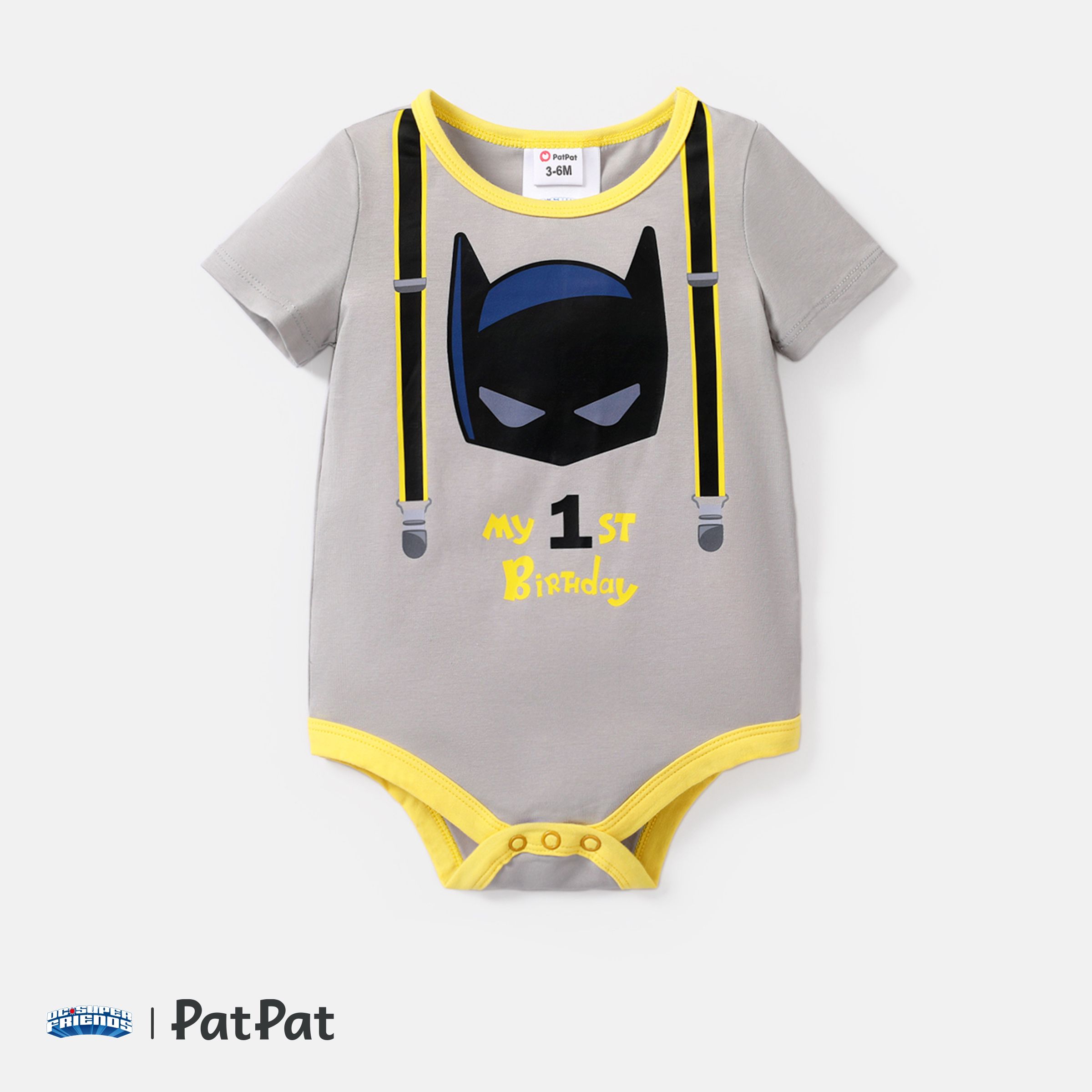 DC Super Friends Baby Boy Cotton Short-sleeve Graphic Romper