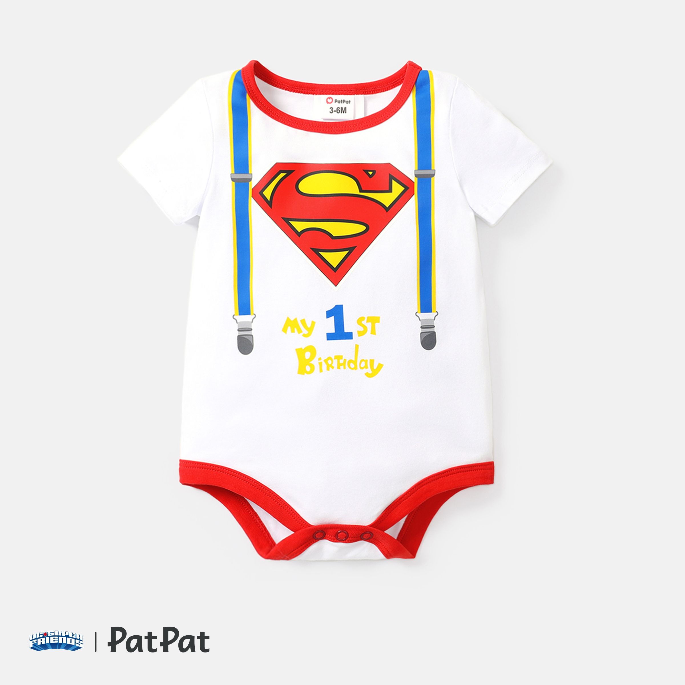 Dc Super Friends Barboteuse Graphique à Manches Courtes En Coton Pour Bébé Garçon