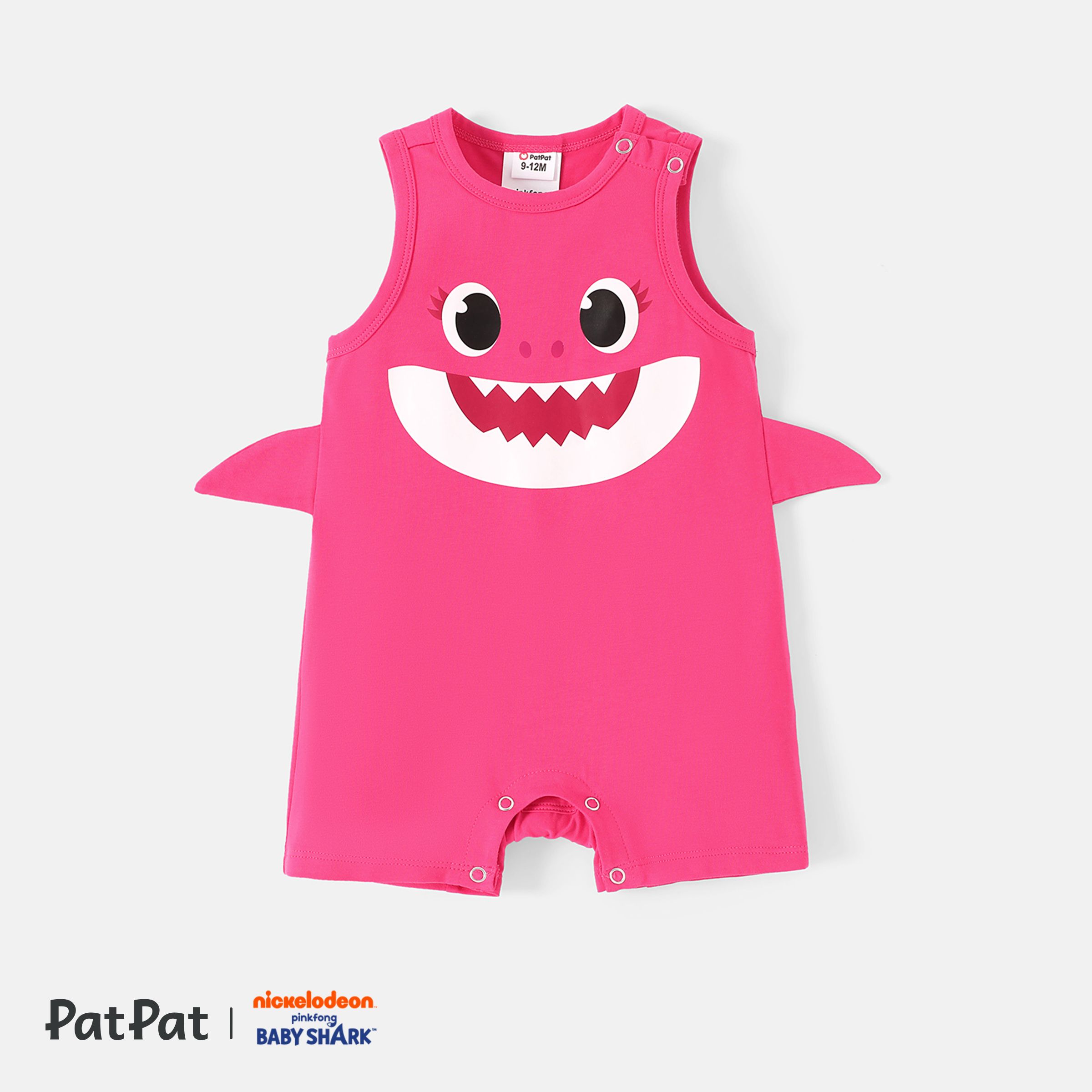 Baby Shark Baby Boy/Girl Cotton Graphic Tank Romper