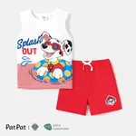 PAW Patrol Toddler Girl/Boy 2pcs Naia™ Striped Character Print Tank Top and Shorts Set White