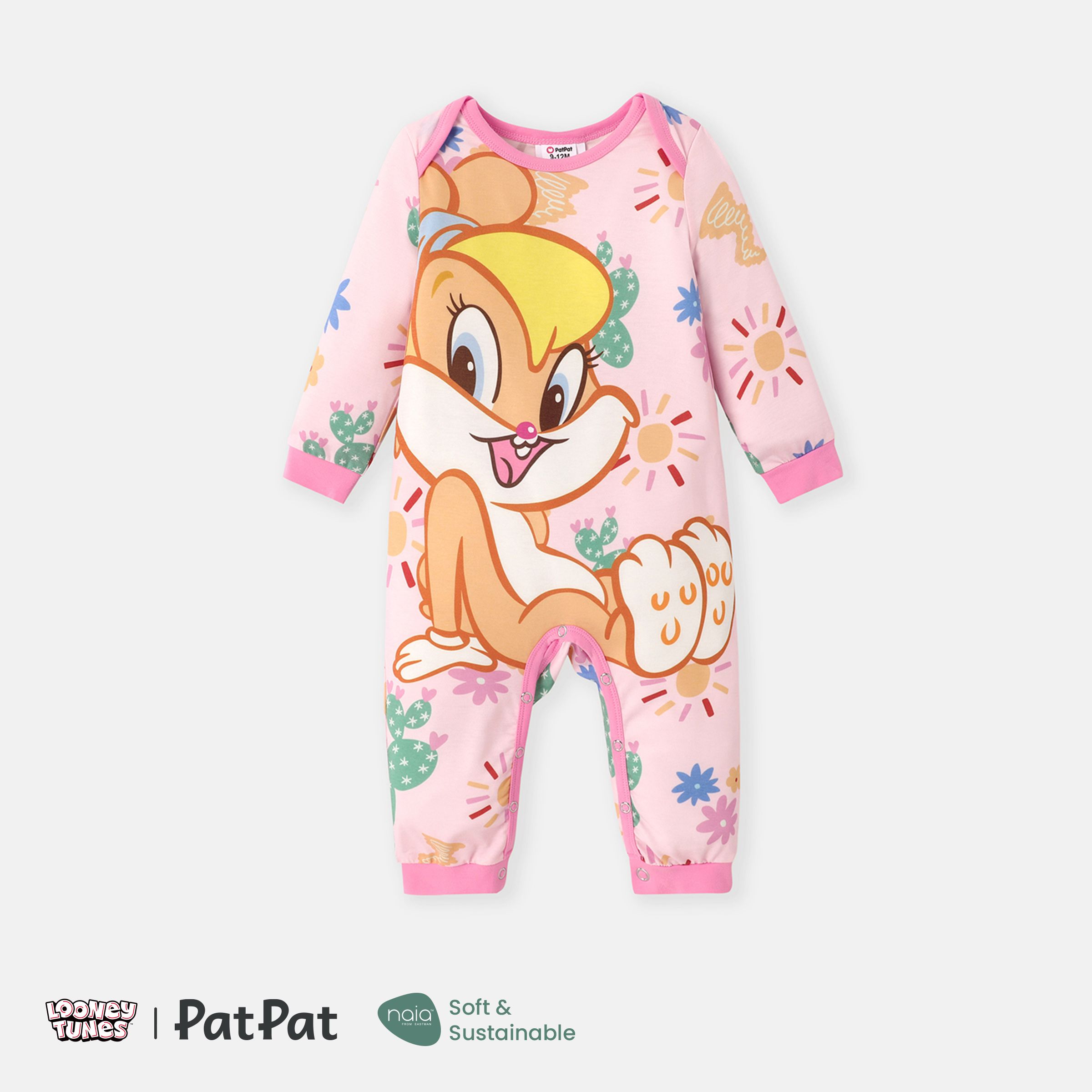 Looney Tunes Baby Girl Naiaâ¢ Character Print Long-sleeve Jumpsuit