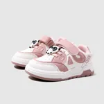 Toddler/Kids Girl/Boy Hyper-Tactile 3D Panda Pattern Velcro Sports Shoes Pink
