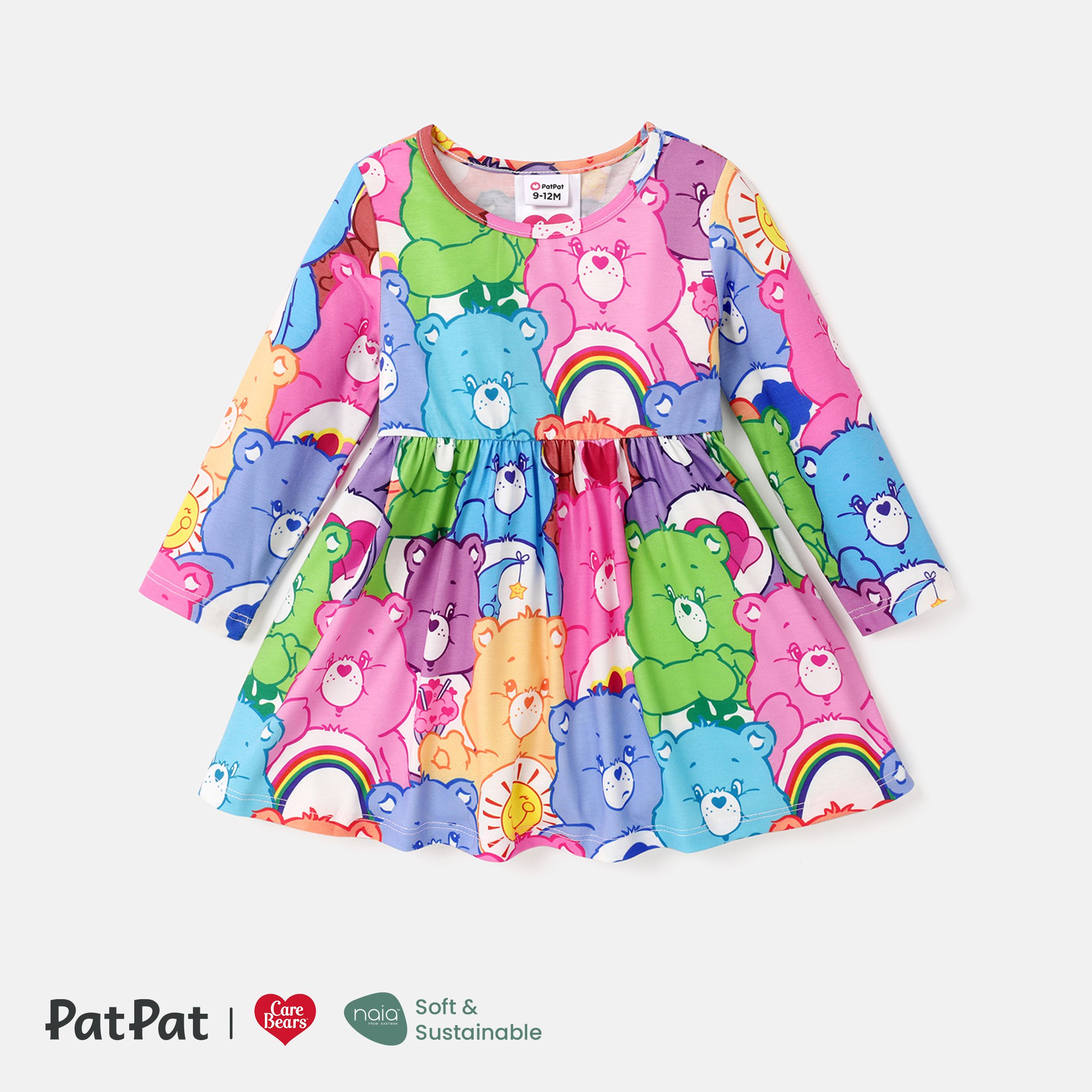Care Bears Baby/Toddler Girl Naia™ Character Print Robe à Manches Longues