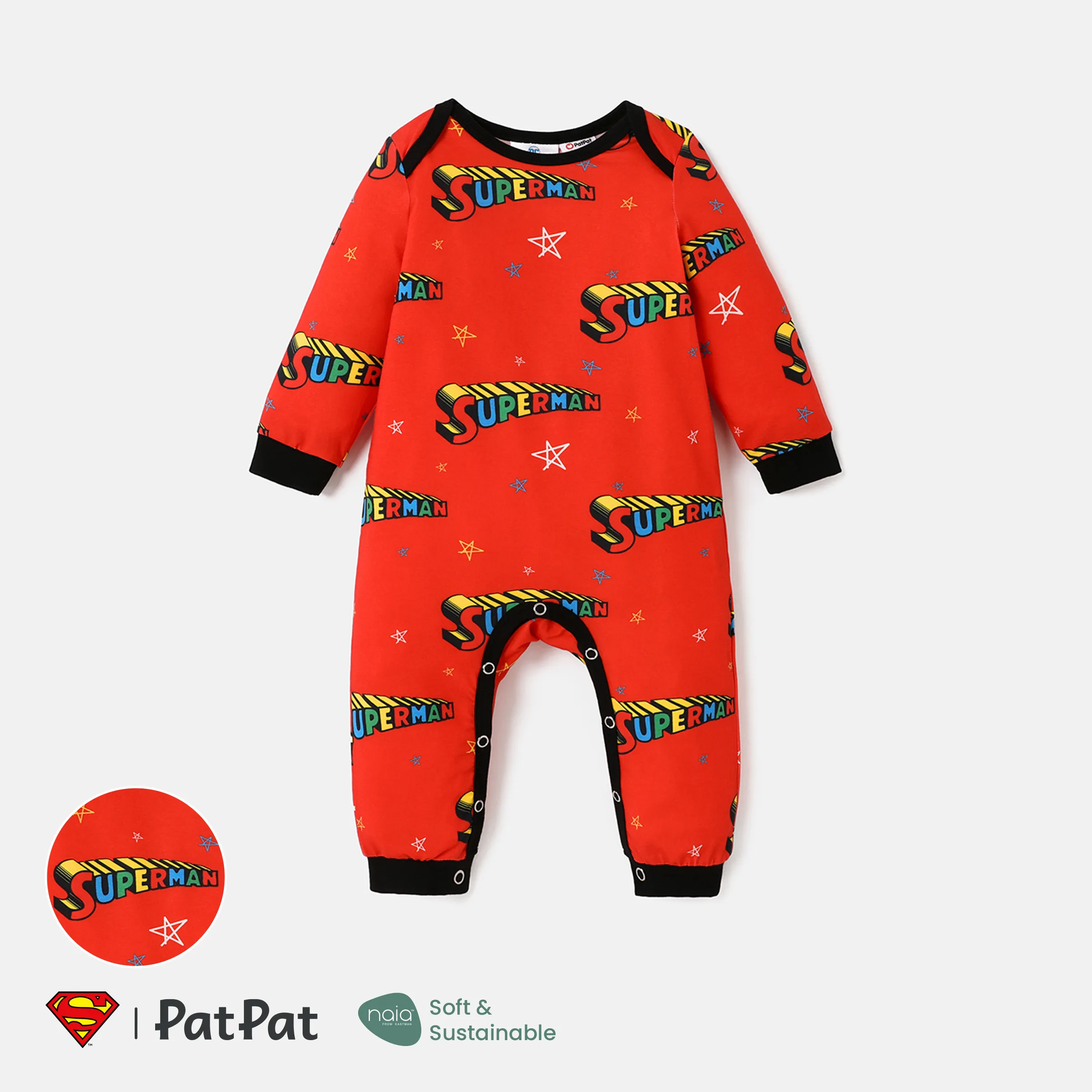 

Justice League Baby Girl Naia™ Character Print Long-sleeve Jumpsuit