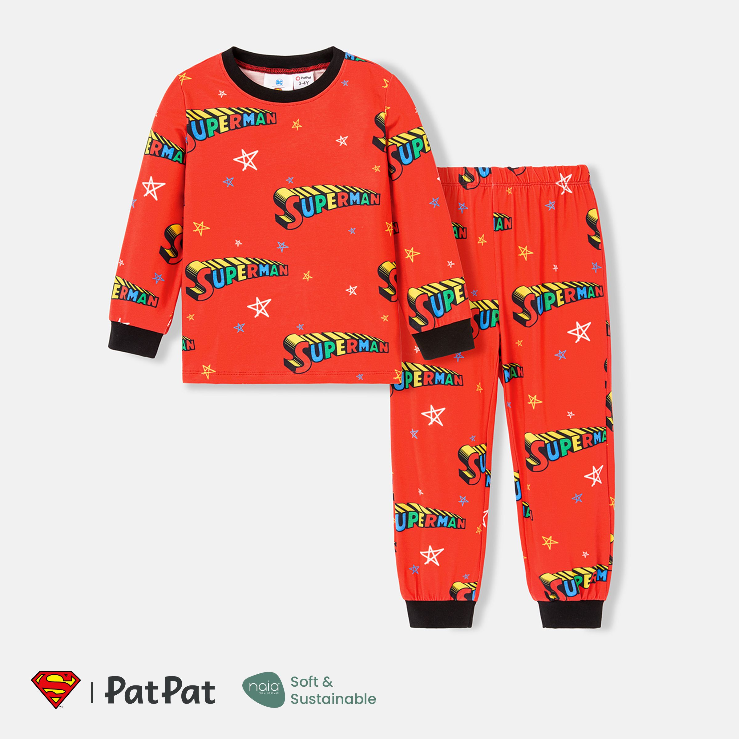 Justice League Toddler Girl/Boy 2pcs Naiaâ¢ Allover Print Long-sleeve Top And Pants Set