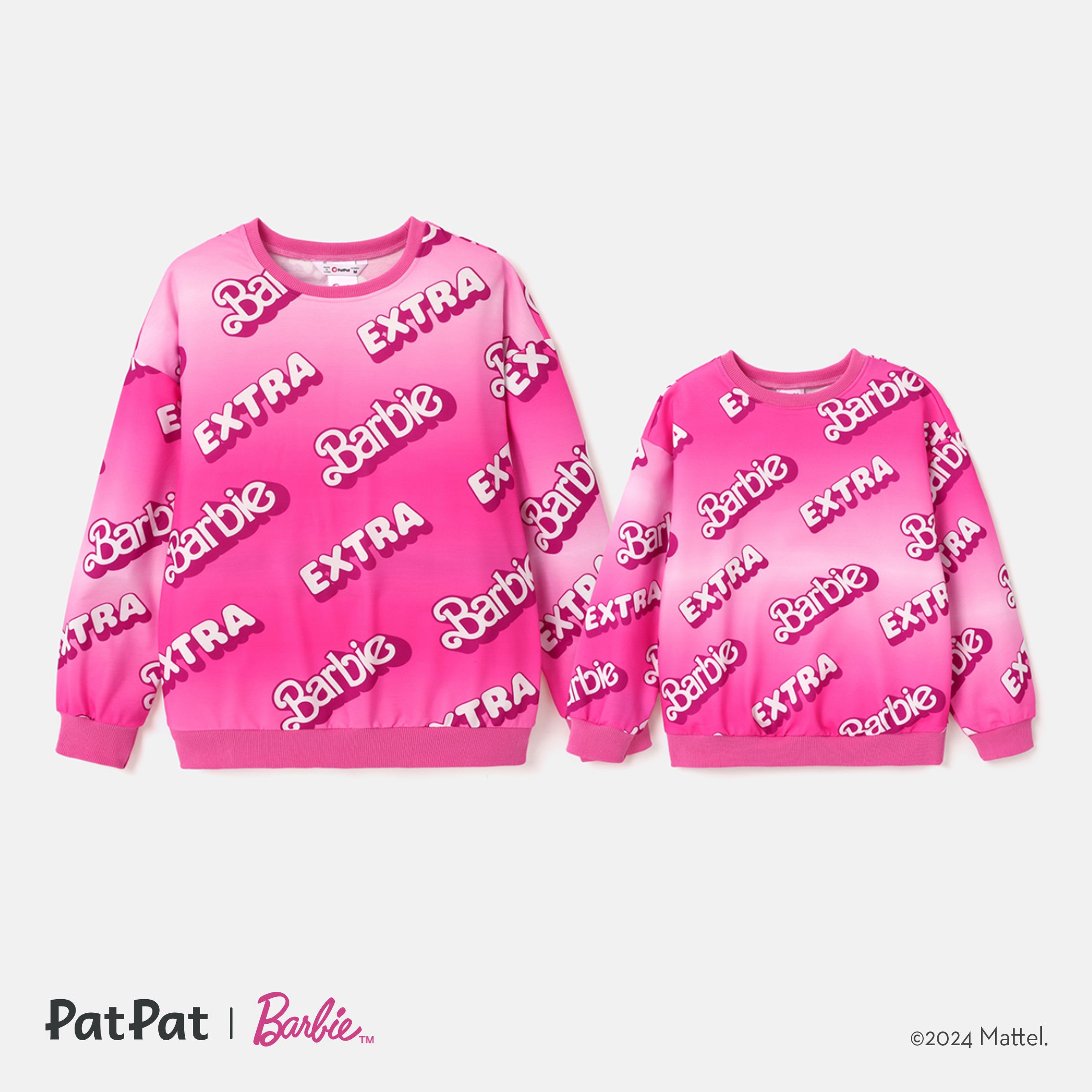 Barbie Mommy And Me Letter Print Long-sleeve Pullover