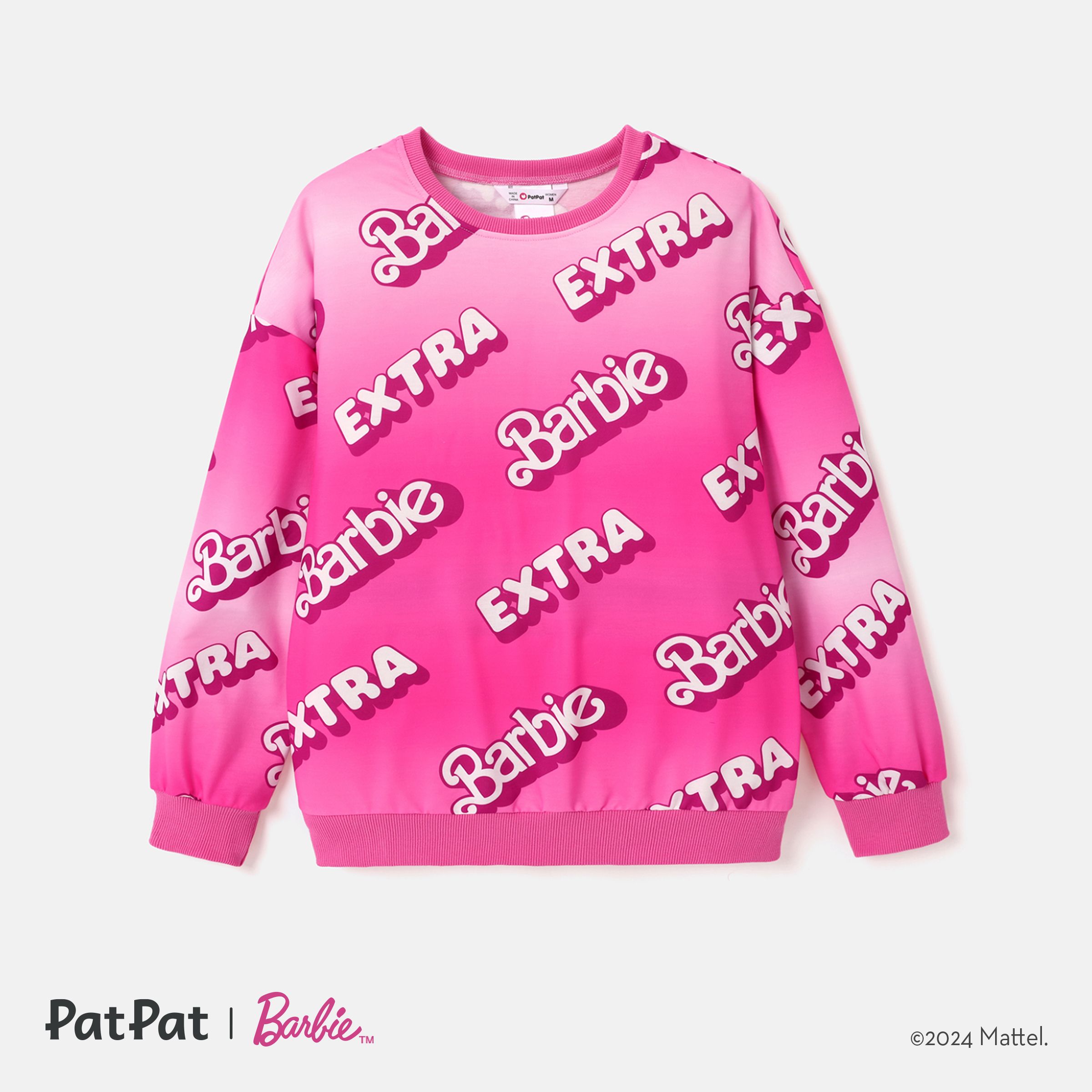 Barbie Mommy And Me Letter Print Long-sleeve Pullover
