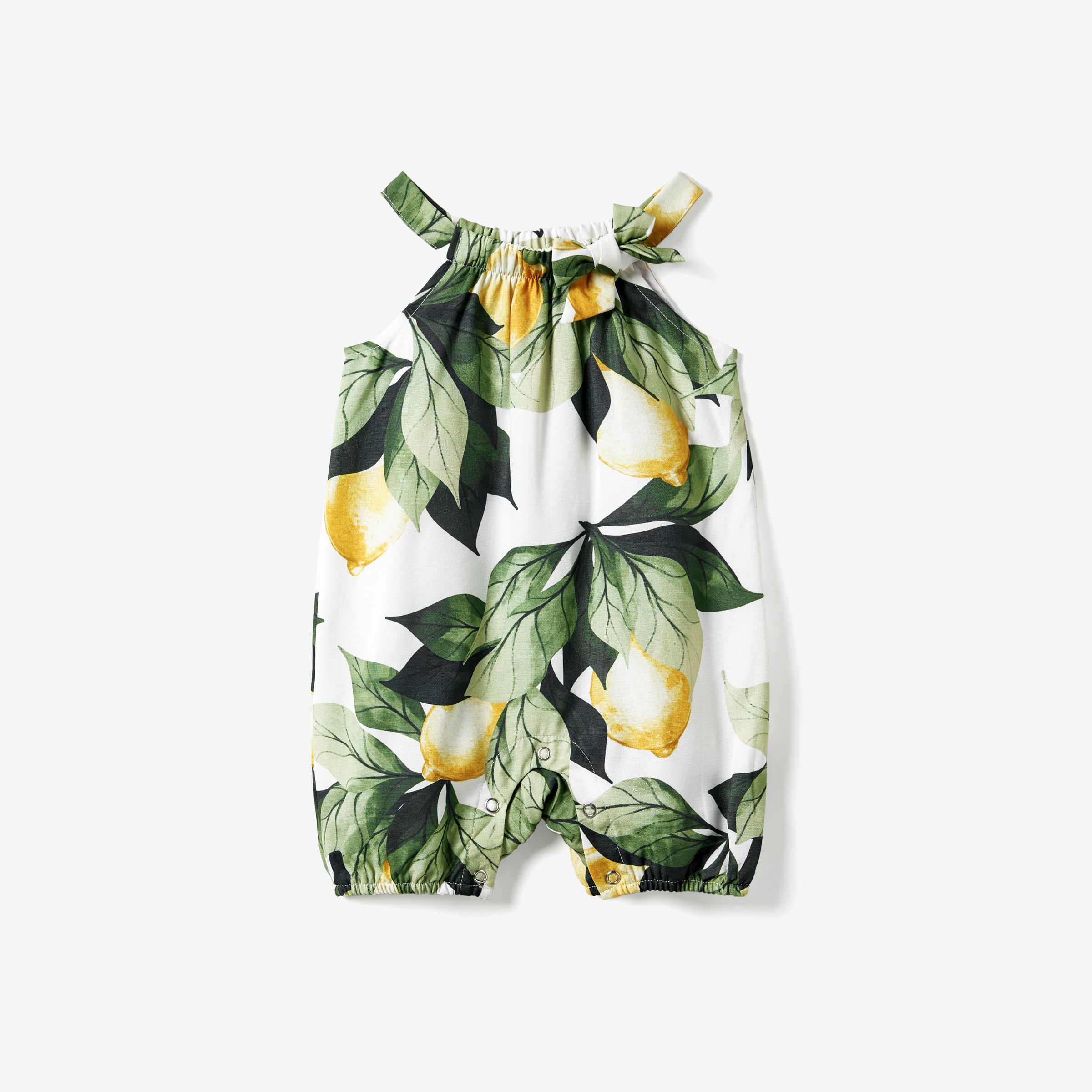 Family Matching Colorblock T-Shirt And Floral Strap Button Up Dress With Pockets Sets