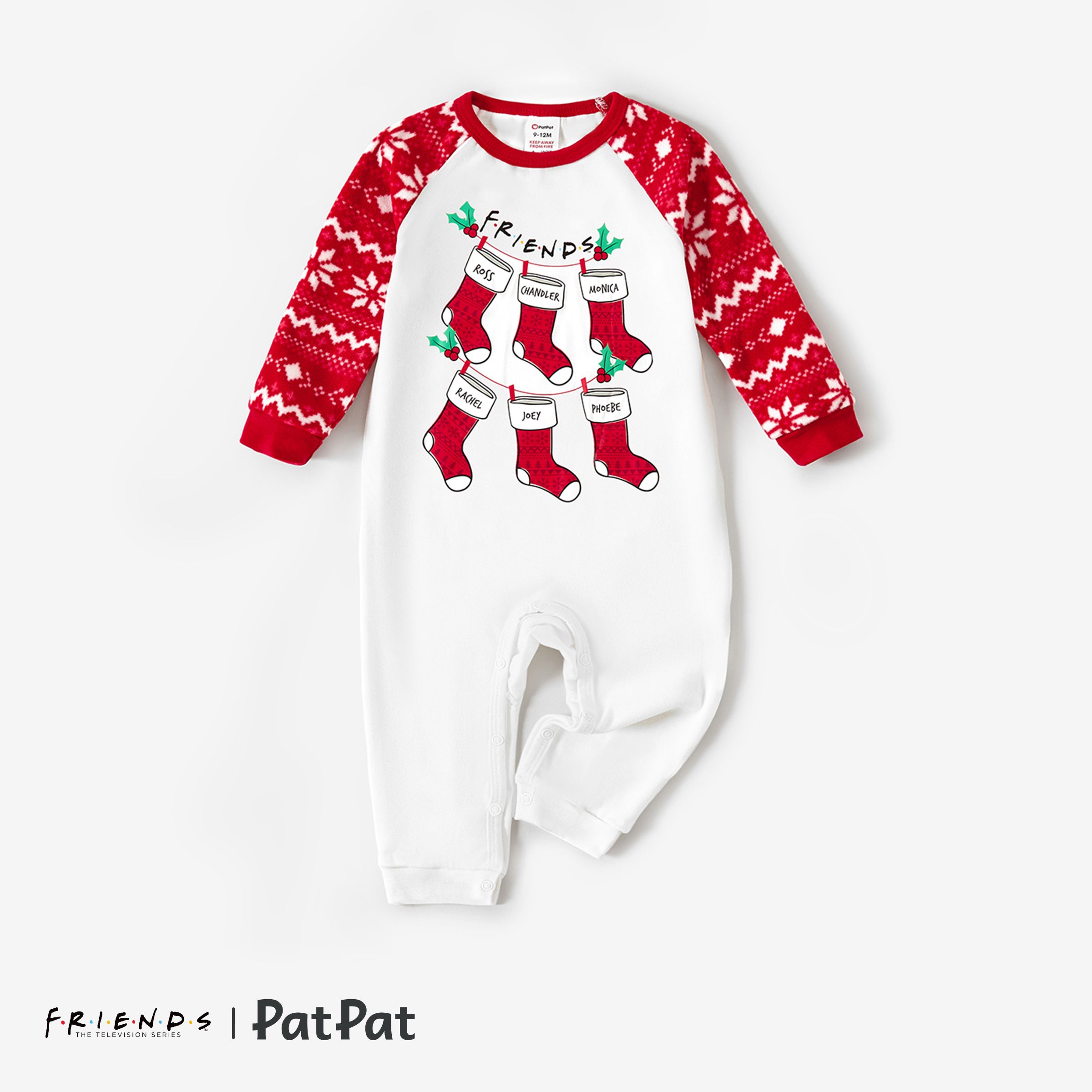 Friends Family Matching Christmas Character Print Pajamas Sets (résistant Aux Flammes)