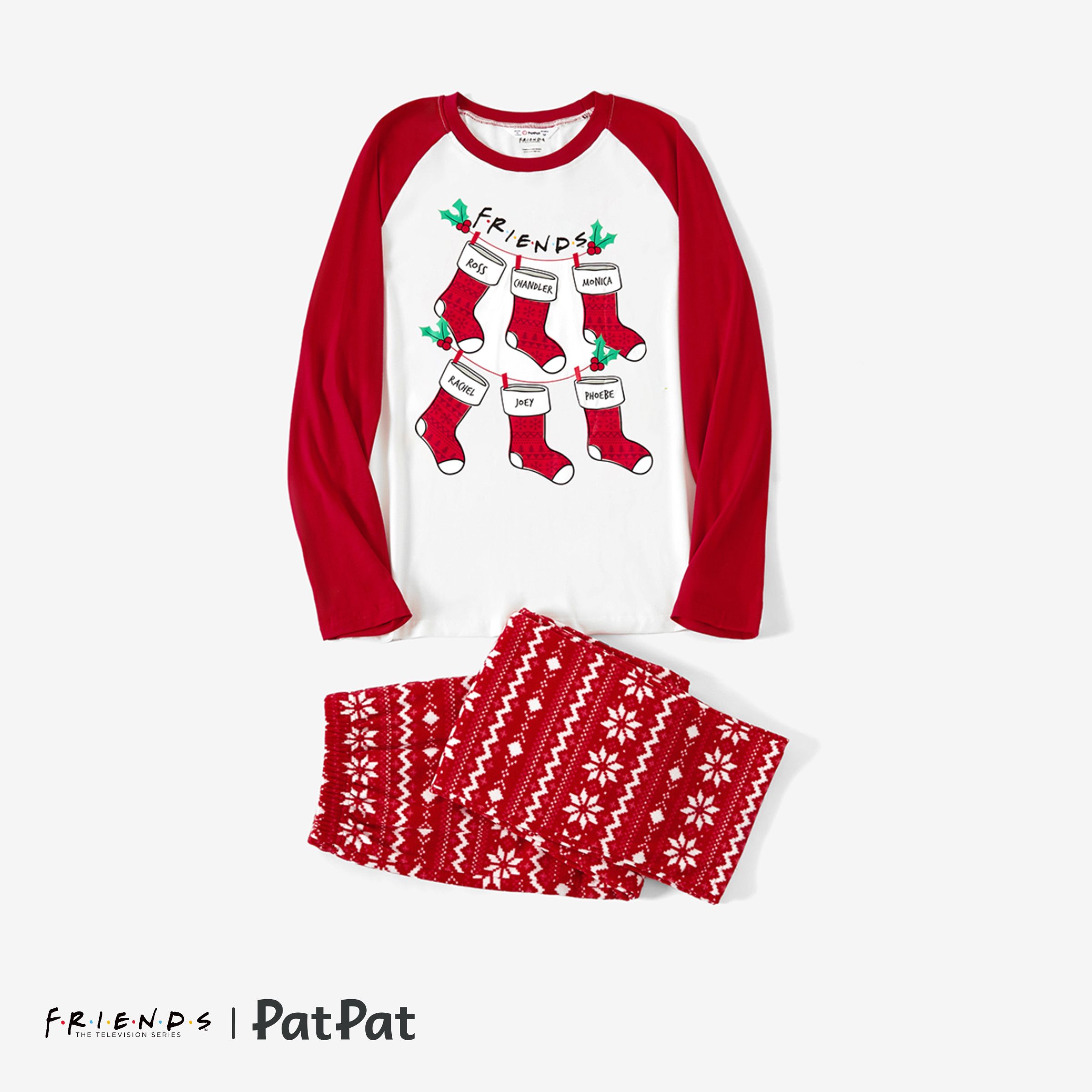 Friends Family Matching Christmas Character Print Pajamas Sets(Flame Resistant)