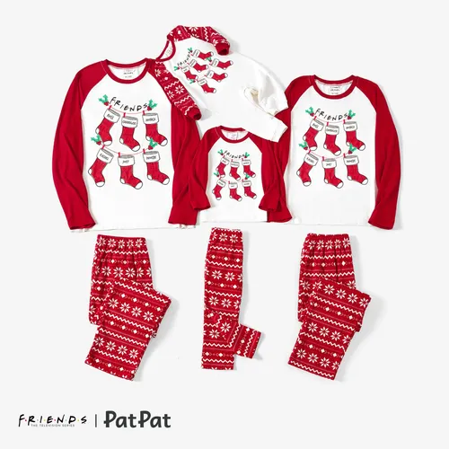Friends Family Matching Christmas Character Print Pajamas Sets(Flame resistant)