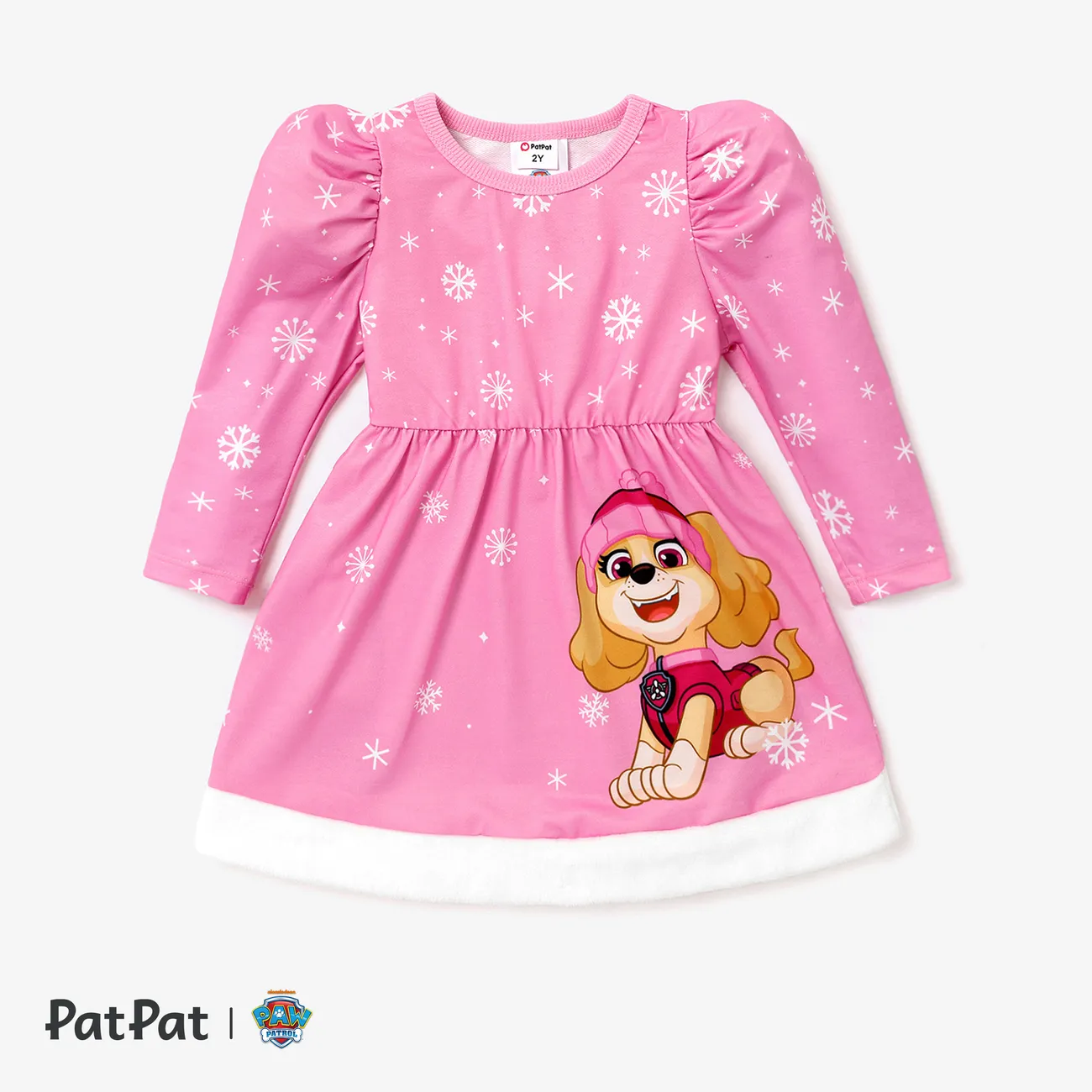 La Pat’ Patrouille Enfant en bas âge Fille Couture de tissus Enfantin Robes Rose big image 1