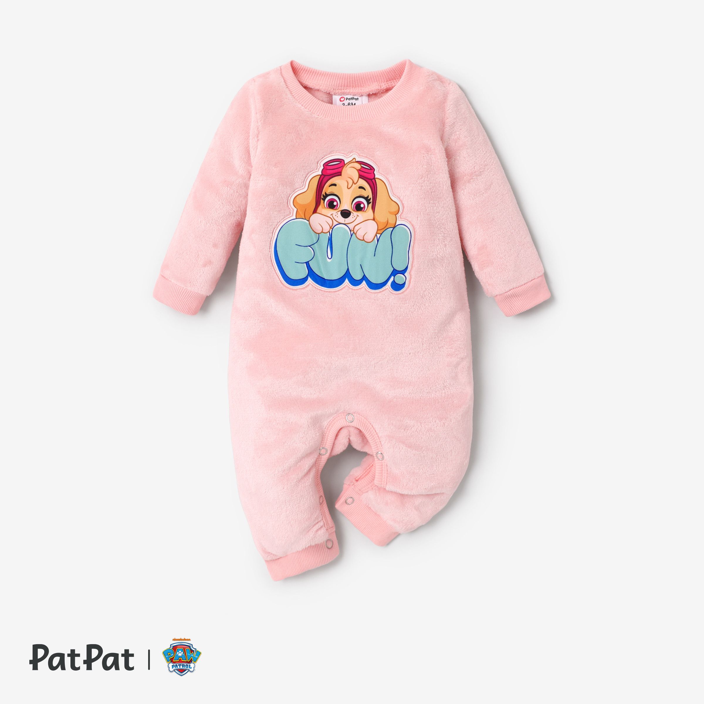 Paw Paw Patch Embroidered Flannel Romper