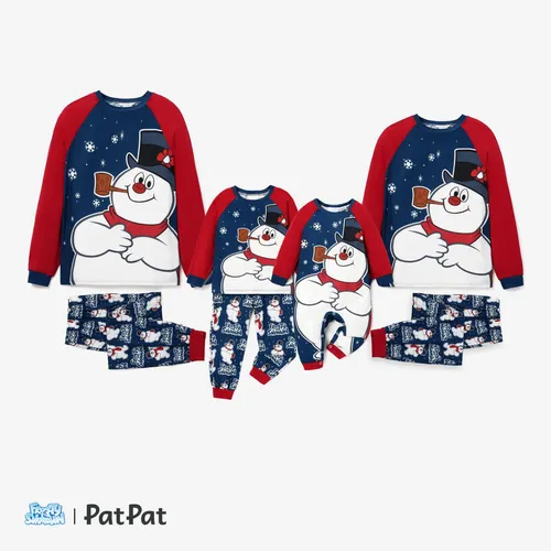Pijama de manga larga navideña a juego de la familia Frosty The Snowman (resistencia a las llamas)
