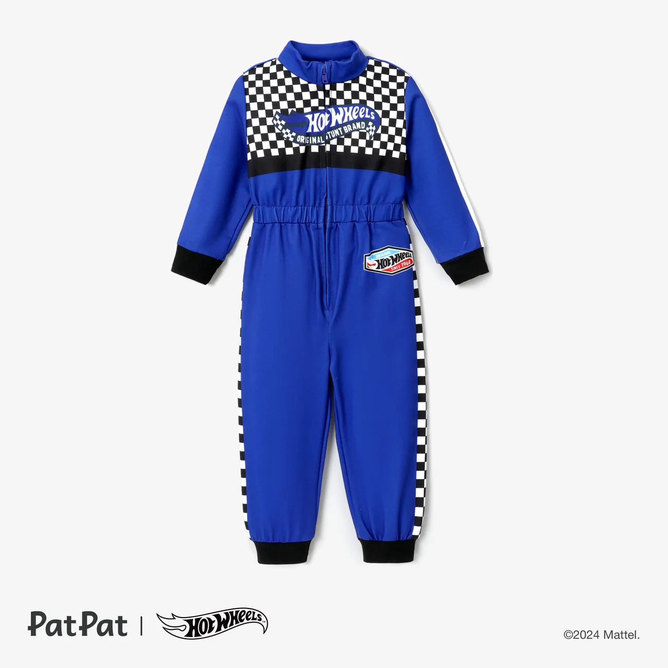 Hot Wheels Toddler Boy Colorblock Logo Print Long-sleeve Racing Jumpsuit