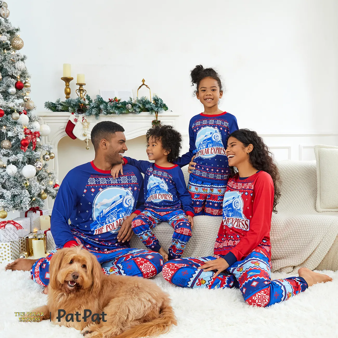 The Polar Express Noël Look Familial Manches longues Tenues de famille assorties Pyjamas (Flame Resistant) Multicolore big image 1