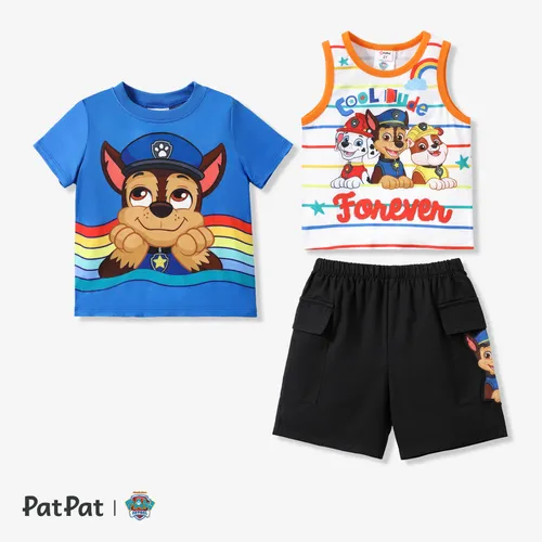 PAW Patrol 1pc Toddler Boys Rainbow Striped Tank Top/T-shirt/Shorts
