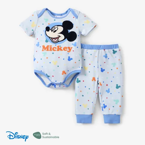 Disney Mickey e Amigos Baby Girls/Boys Naia™ Personagem Print Polka Dot Romper com Conjunto de Calças