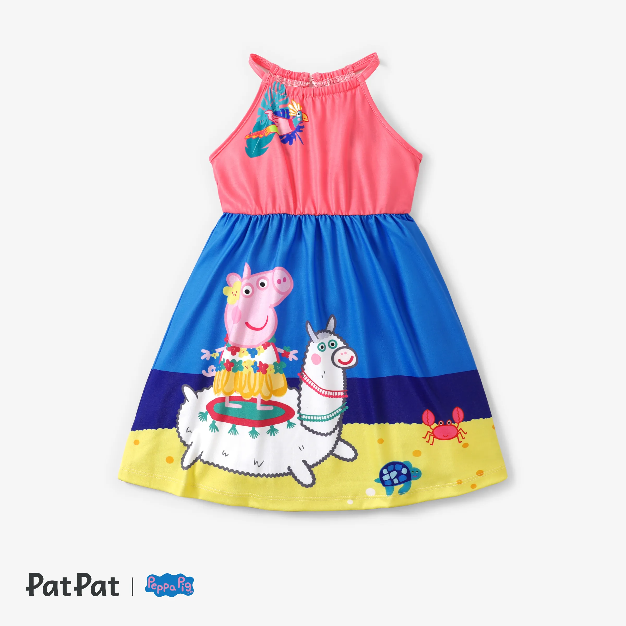 

Peppa Pig 1pc Toddler Girl Character Beach or Botanical Print Maxi Dress