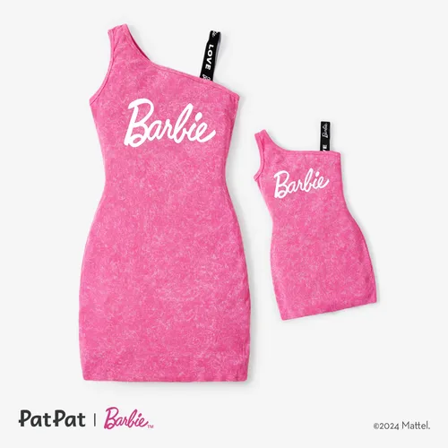Barbie Mommy & Me Meninas Alfabeto Tie-Dye Off-Shoulder Vestido Combinando
