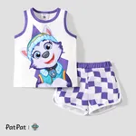 PAW Patrol 2pcs Toddler Boys/Girls Sporty Character Plaid Set
 purplewhite