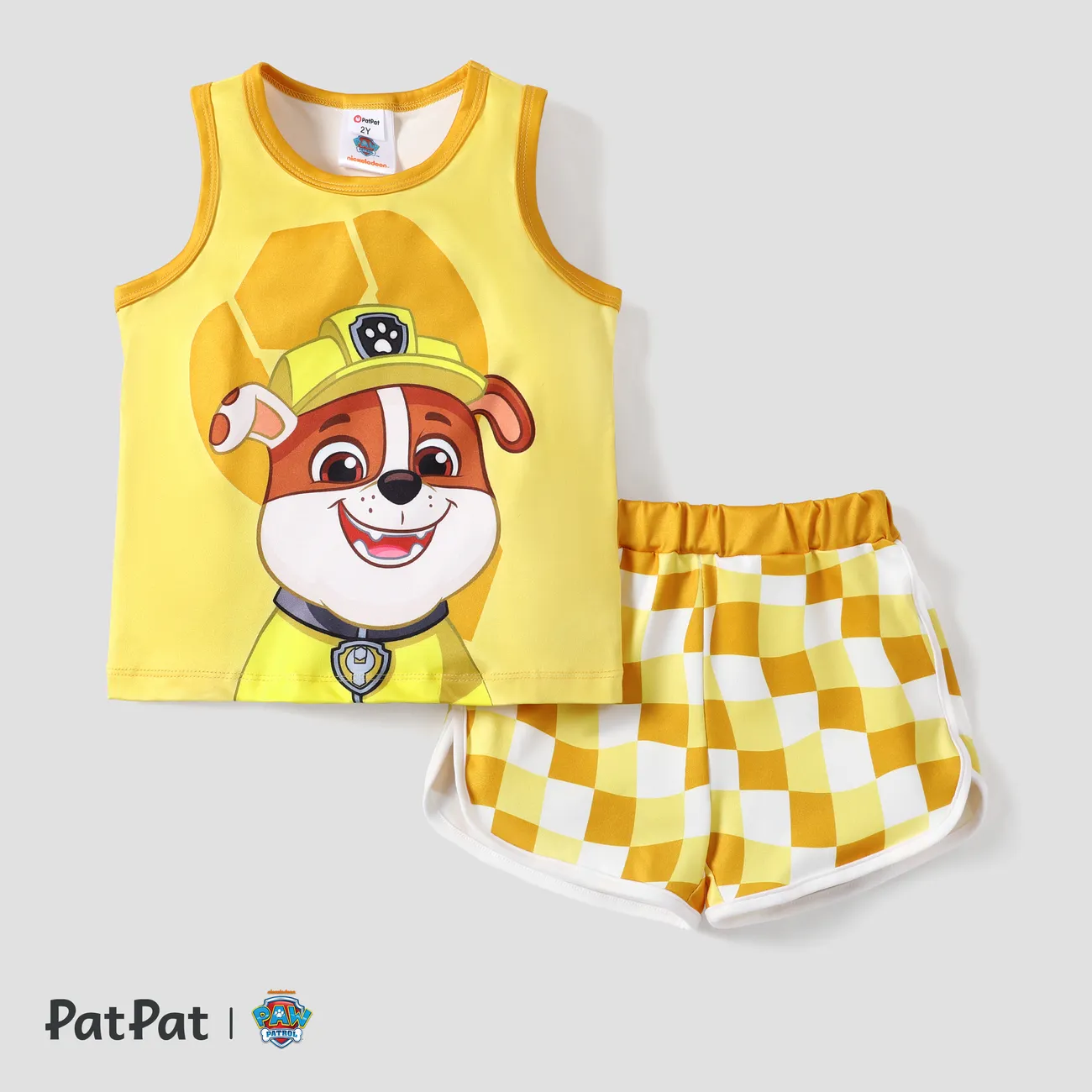 PAW Patrol 2pcs Toddler Boys/Girls Sporty Character Plaid Set