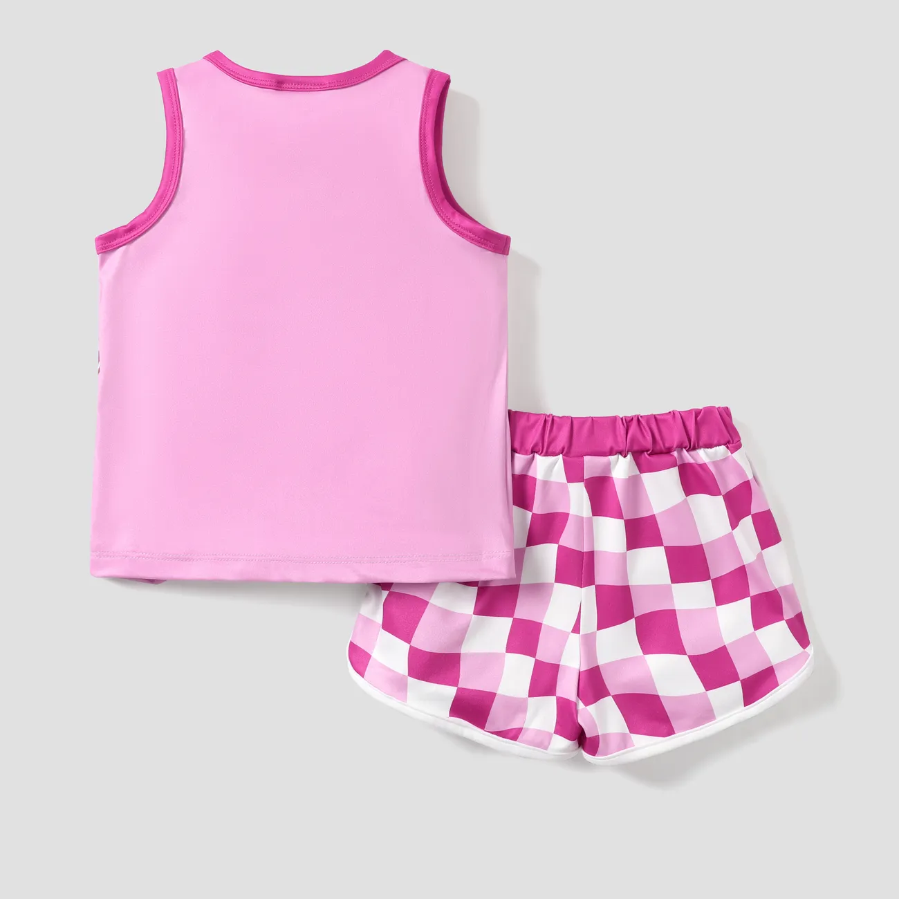 PAW Patrol 2pcs Toddler Boys/Girls Sporty Character Plaid Set
 Pink big image 1
