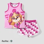 PAW Patrol 2pcs Toddler Boys/Girls Sporty Character Plaid Set
 Pink