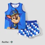 PAW Patrol 2pcs Toddler Boys/Girls Sporty Character Plaid Set
 Blue