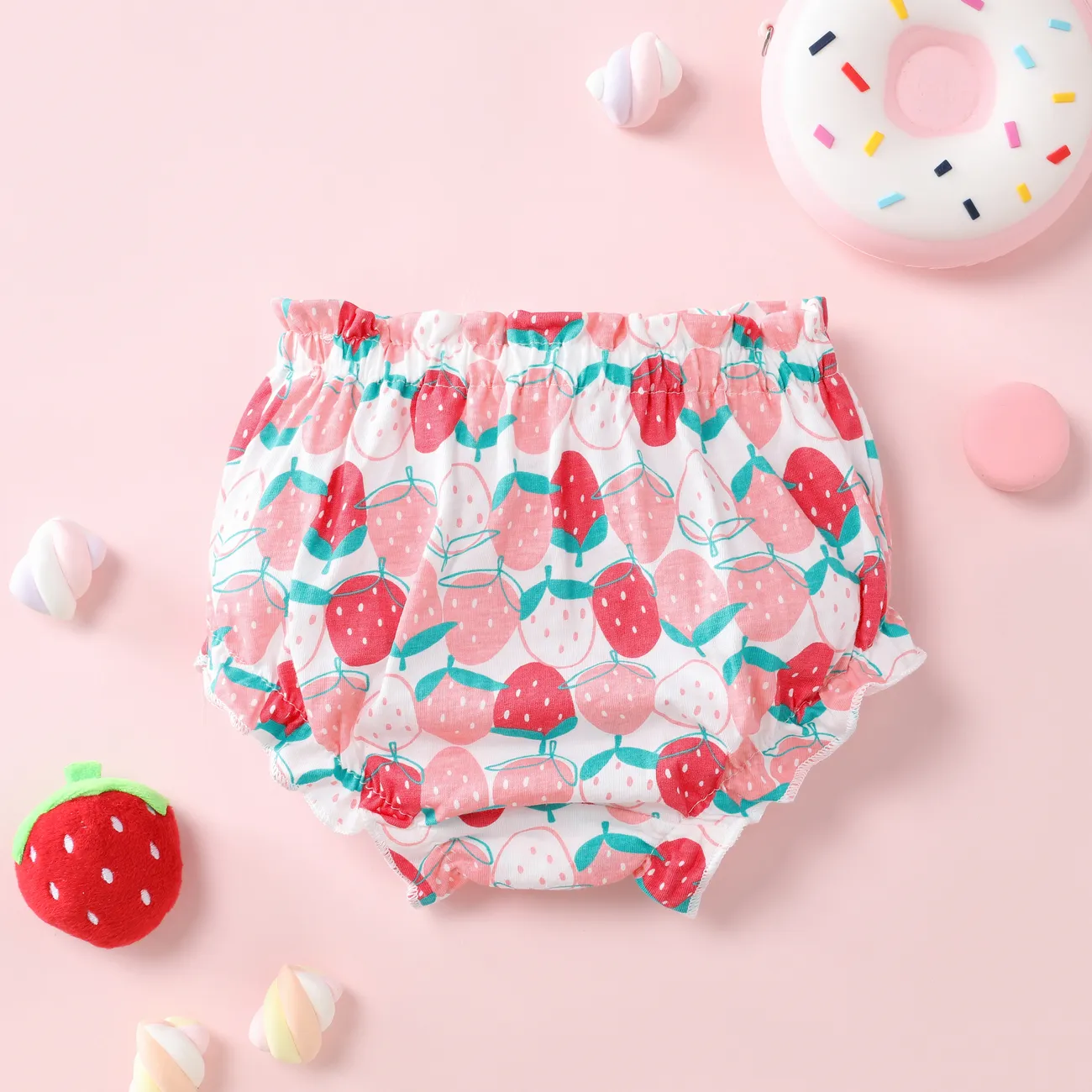 Baby/Kid Girl Childlike 95%Cotton Strawberry Underwear  Multicolour-1 big image 1