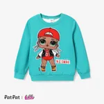 L.O.L. SURPRISE! Kid Girl Letter Characters Print Pullover Sweatshirt Green