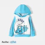 Smurfs Toddler Girl/Boy Letter Print Colorblock Hooded Sweatshirt Blue