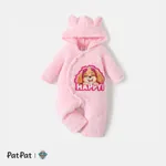 PAW Patrol Little Boy/Girl Puppy Front Buttons Fluffy Thicken Jumpsuit Pink