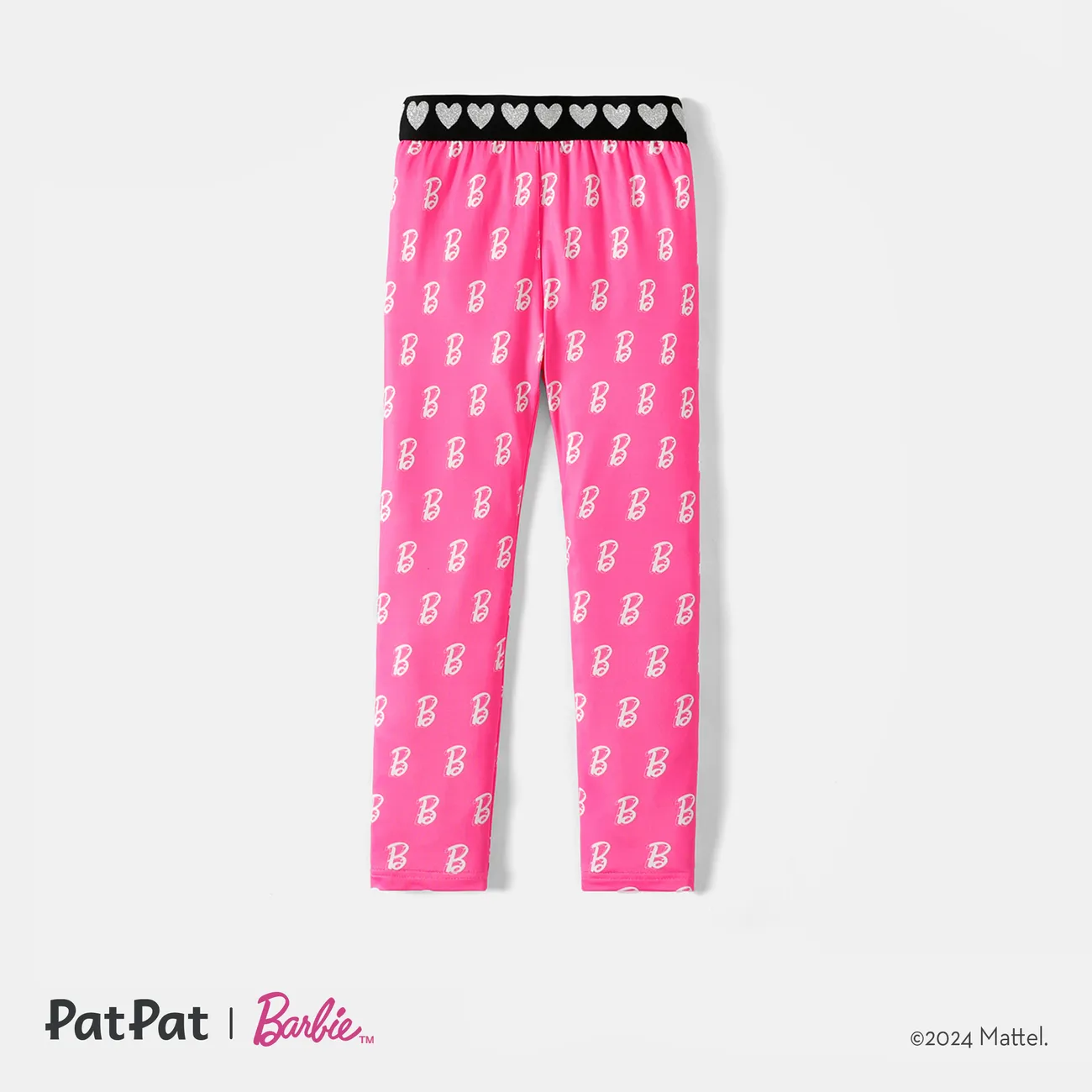 Barbie Kind Mädchen Einhorn/Buchstabendruck elastische Leggings rosa big image 1