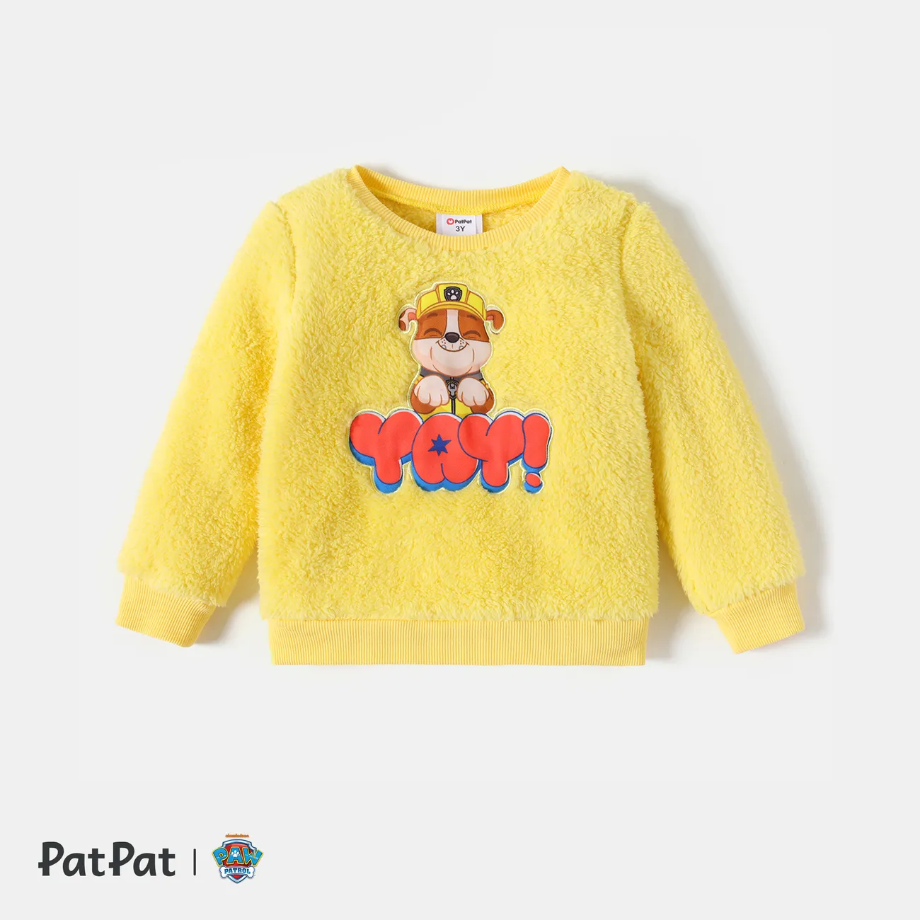 PAW Patrol Toddler Girl/Boy Embroidered Fleece Cotton Sweatshirt Yellow big image 1