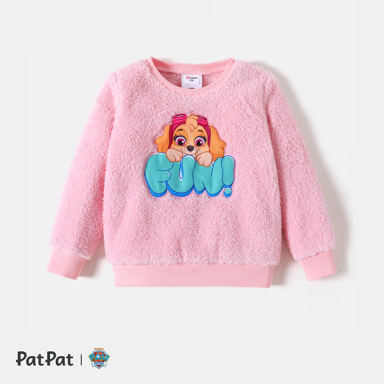 PAW Patrol Toddler Girl/Boy Embroidered Fleece Cotton Sweatshirt Pink big image 1