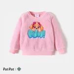 PAW Patrol Toddler Girl/Boy Embroidered Fleece Cotton Sweatshirt Pink