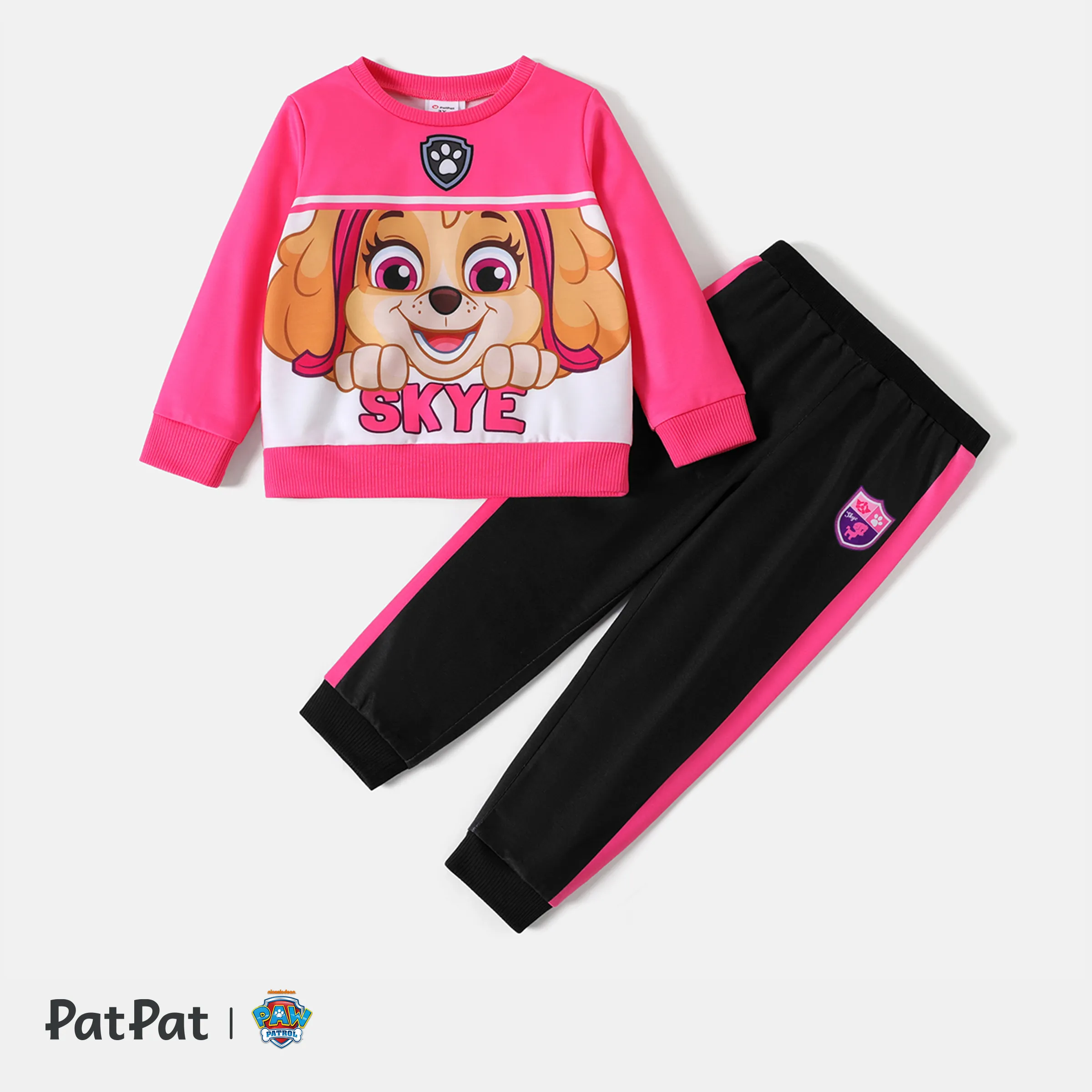 

PAW Patrol 2pcs Toddler Girl/Boy Letter Print Sweatshirt and Elasticized Pants Set