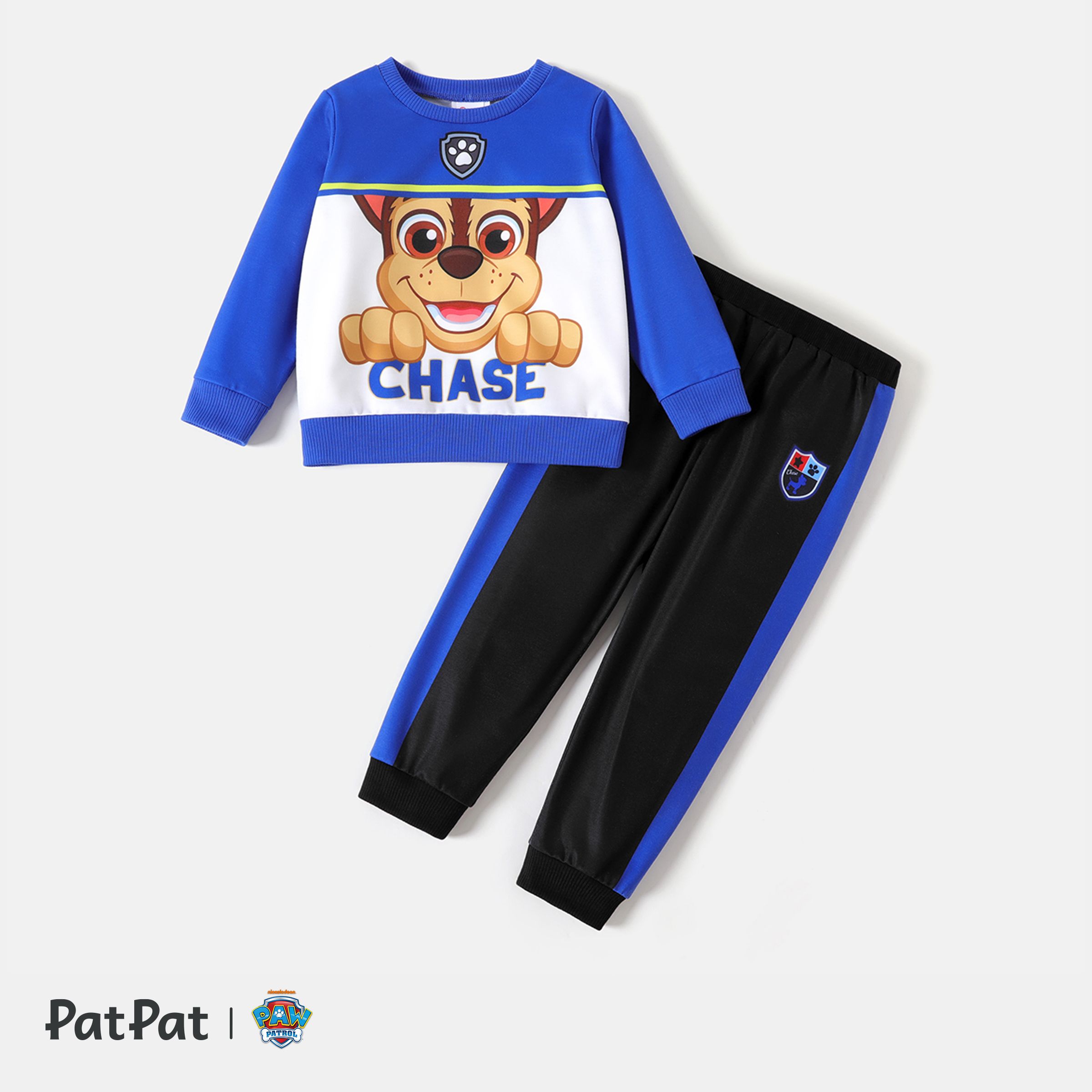 PAW Patrol 2pcs Toddler Girl/Boy Letter Print Sweatshirt And Elasticized Pants Set