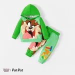 Looney Tunes Baby Boy/Girl Long-sleeve Graphic Hoodie and Sweatpants Set Green
