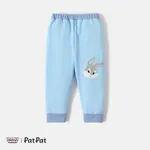 Looney Tunes Baby Boy/Girl Animal Embroidered Long-sleeve Sweatshirt/ Sweatpants/ Vest Light Blue