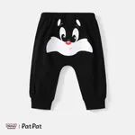 Looney Tunes Baby Boy/Girl Cartoon Animal Print Cotton Sweatpants Black