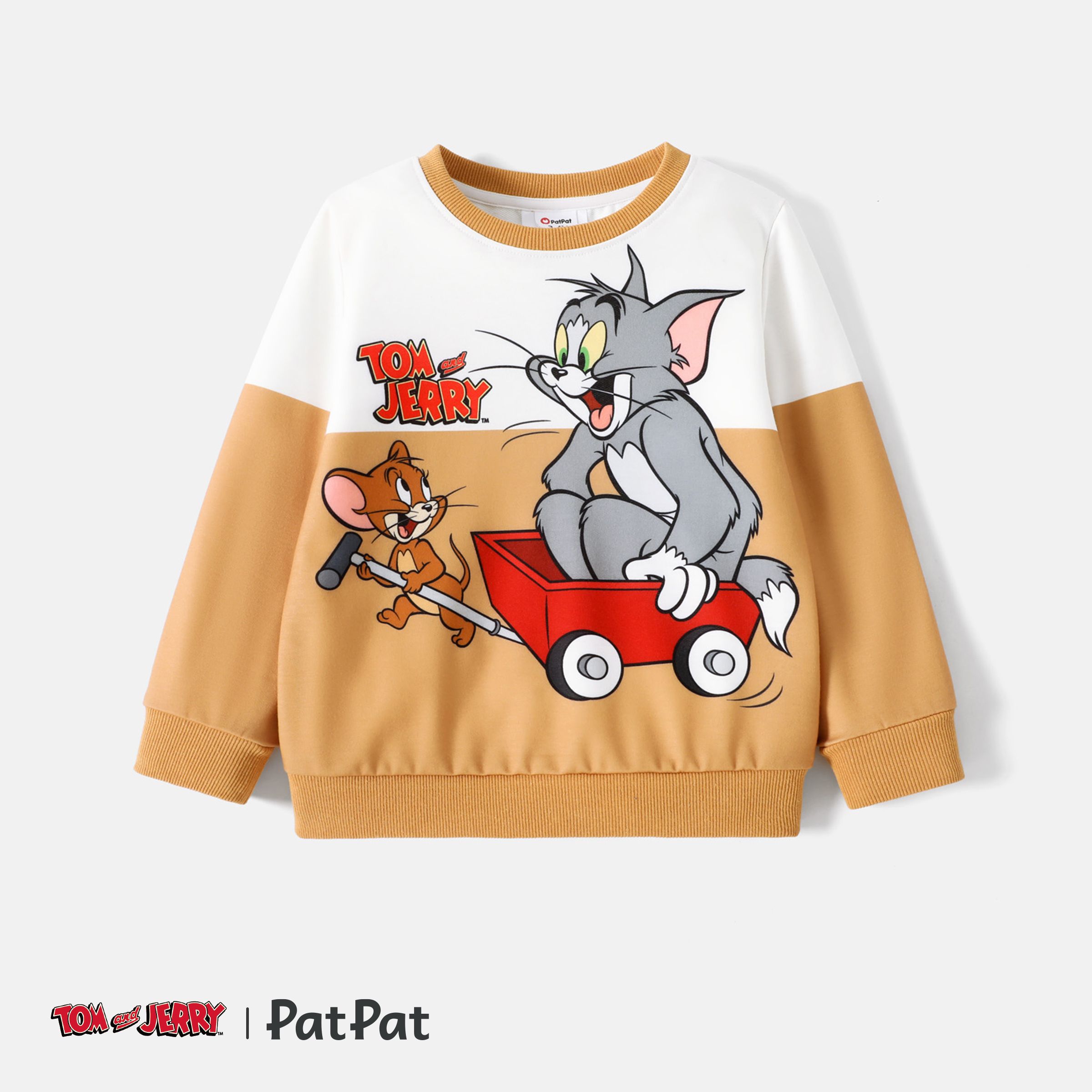 Tom And Jerry Toddler Boy Colorblock Pullover Sweatshirt